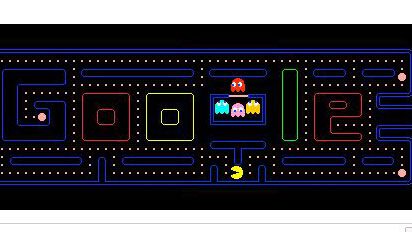 Google presta homenagem aos 30 anos do Pac-Man google2105