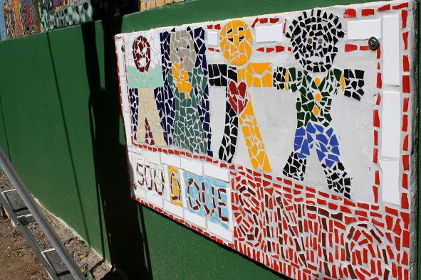 Obra SER deixa Praça 20 de setembro mais colorida 2016 10 08 SMED Obra SER 31