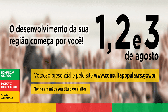 Consulta Popular 2017 ocorre nos dias 01, 02 e 03 de agosto consulta