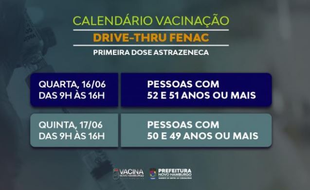 Vacinação contra a covid-19 em Novo Hamburgo: chega a vez de quem tem 50 e 49 anos drive 3