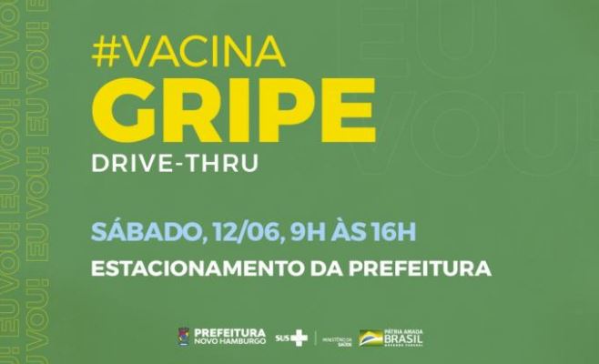 Gripe: sábado, 12, é dia de drive-thru de vacinação no Centro Administrativo vacina