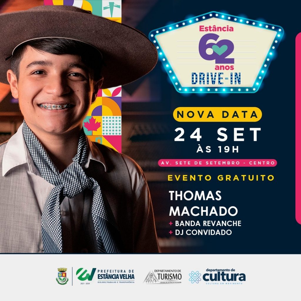 Show drive-in com Thomas Machado tem nova data e local tomas