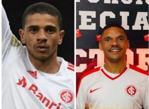 A esquerda, Taisson, jogador do Inter; e Marquinhos, na direita. 