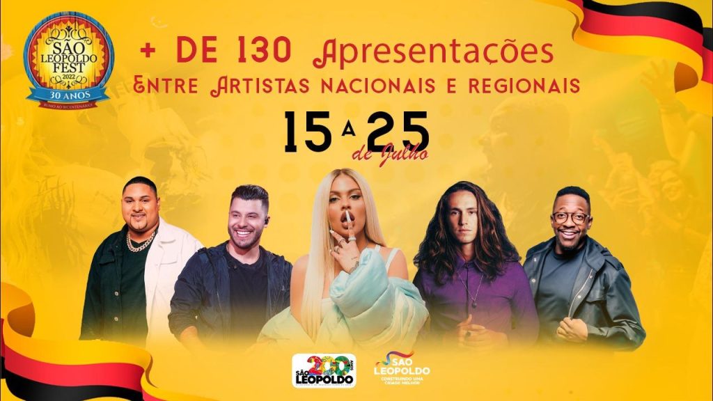 Hoje inicia a São Leopoldo Fest; Confira a programação SL Fest 1