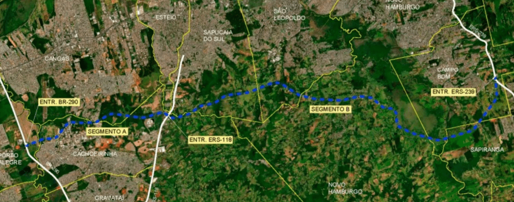 RS-010 tem traçado confirmado e ligará Campo Bom a Porto Alegre Tracado