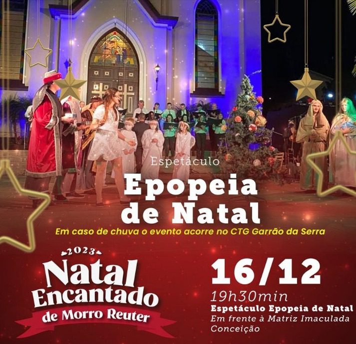 Sábado de espetáculo de Natal e chegada do Papai Noel de rapel WhatsApp Image 2023 12 15 at 14.06.02