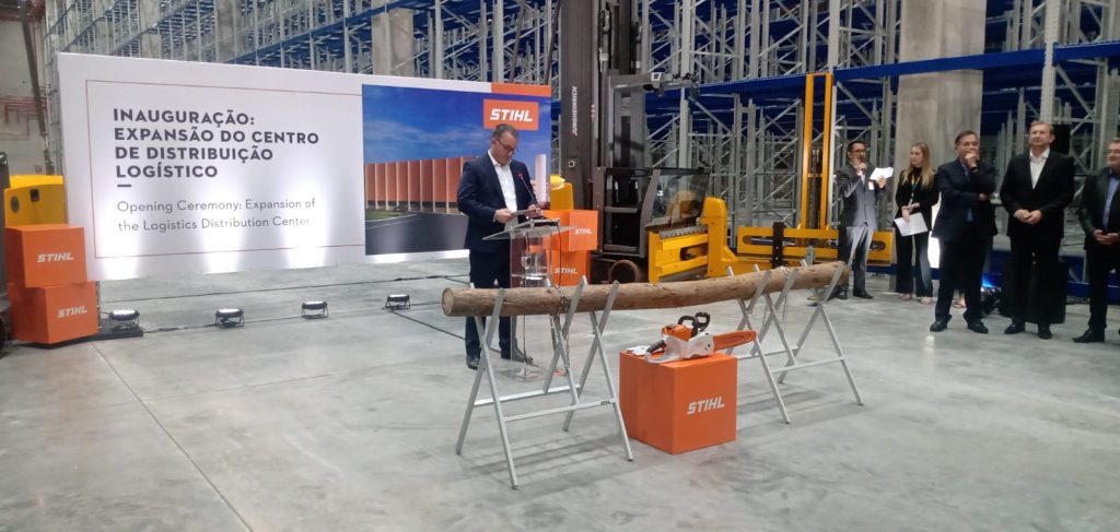 Com investimento de R$ 85 mi, Stihl inaugura expansão da fábrica em São Leopoldo Cerimônia de inauguração aconteceu nesta quarta-feira (6), na sede da organização em São Leopoldo (Foto: Éder Kurz)