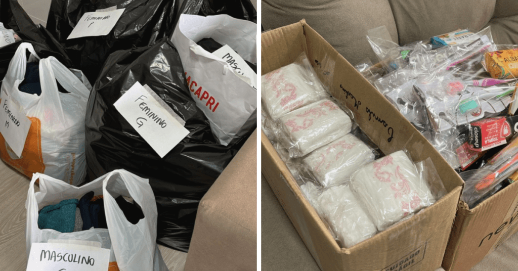 Ex-aluna do Liberato arrecada material escolar para estudantes; veja como ajudar doações liberato novo hamburgo alunos 4