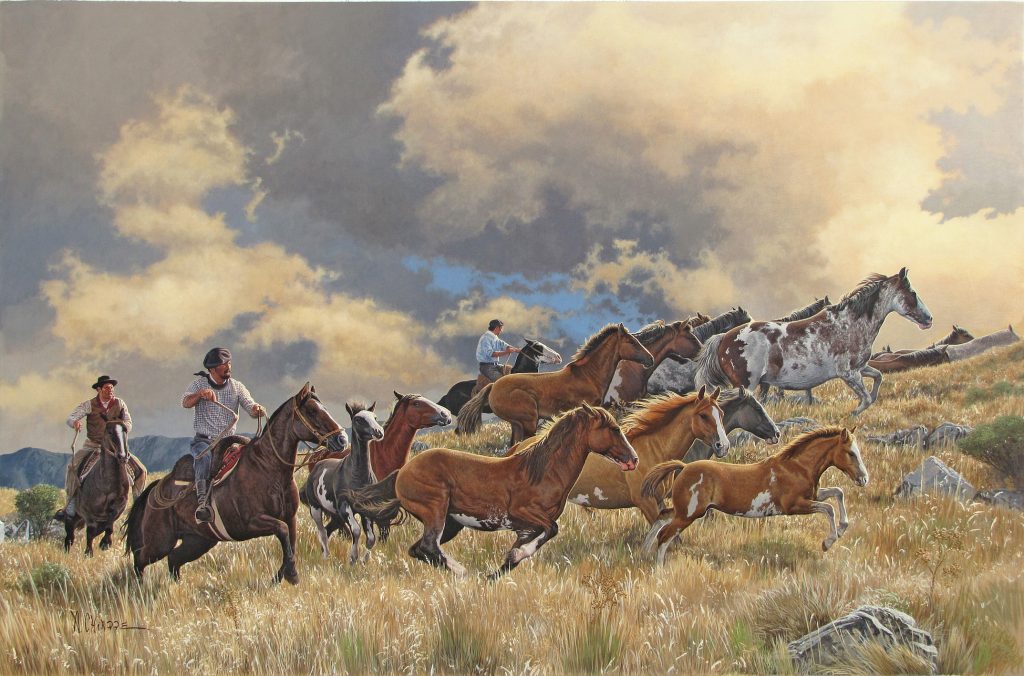 Estância da Arte celebra cultura campeira com mostra na Expointer Aldo Chiappe La manada