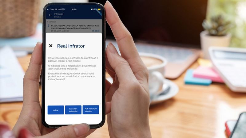 Detran RS app celular motorista multado