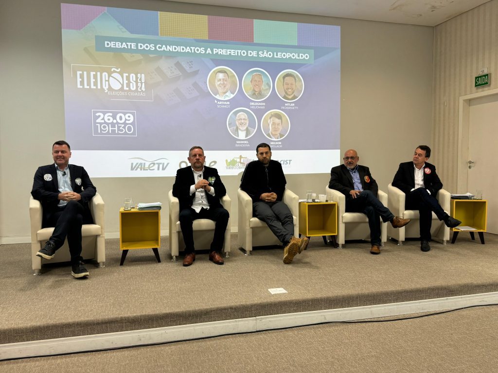 Candidatos à Prefeitura de São Leopoldo debatem projetos; assista debate sao leopoldo