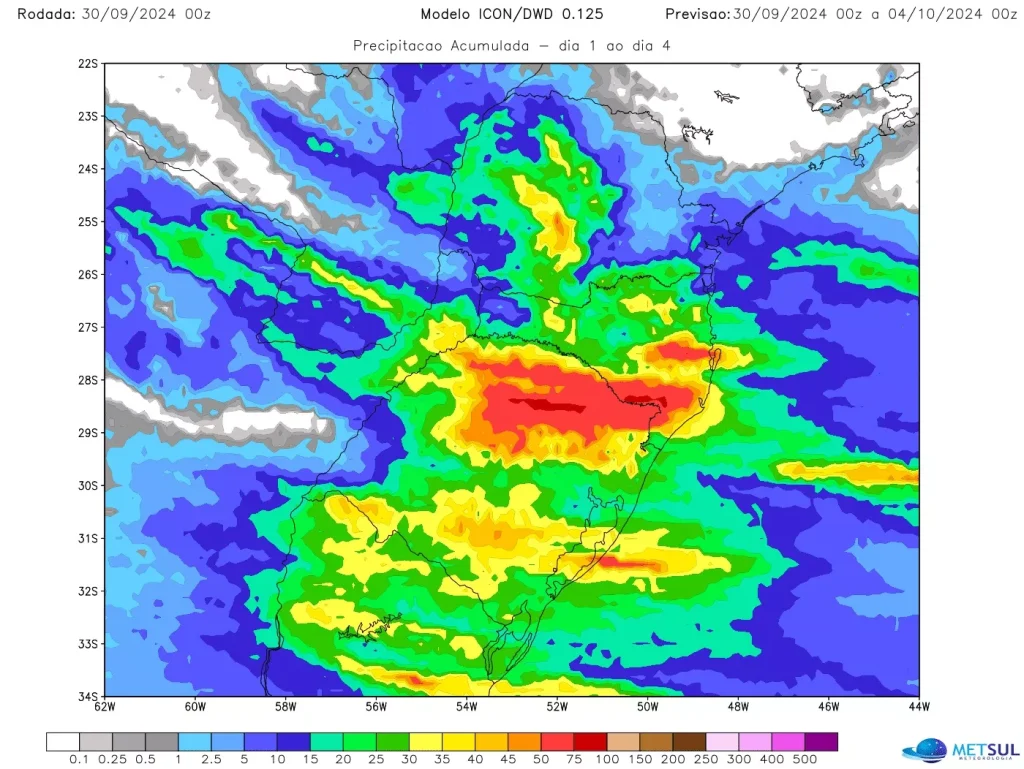 mapa de chuva MetSul