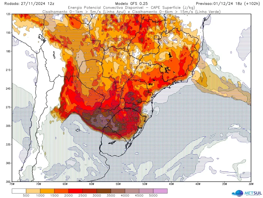 mapa meteorologico Sul MetSul