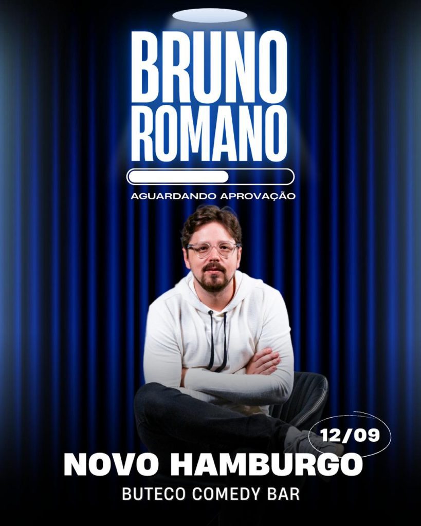 Comédia corporativa chega a Novo Hamburgo com o comediante Bruno Romano.