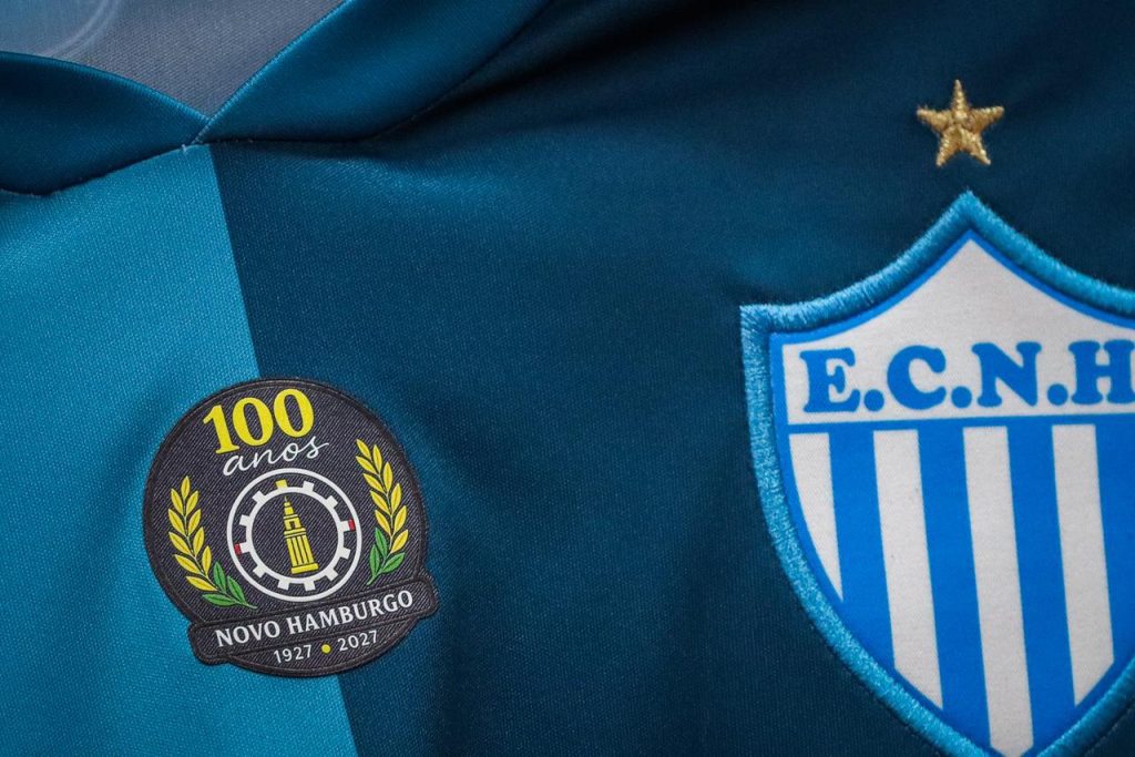 Nóia fará, nos seus uniformes do Gauchão 2026, referência ao centenário da cidade de Novo Hamburgo, em 2027. Foto: Wilber Dorneles/ECNH