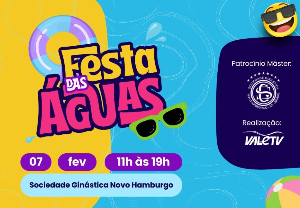 Festa das Águas acontece na Sociedade Ginástica em Novo Hamburgo, para toda a família aproveitar o verão. Foto: Divulgação