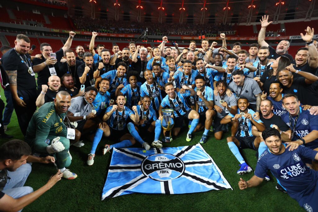 Grêmio conquista o oitavo título do Gauchão em nove anos. Foto: Lucas Uebel / Grêmio FBPA