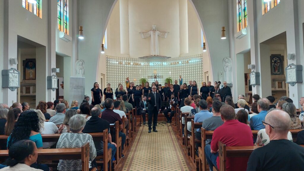 Concerto da Camerata Presto no CECREI em 2025. Foto: Elizabeth Renz
