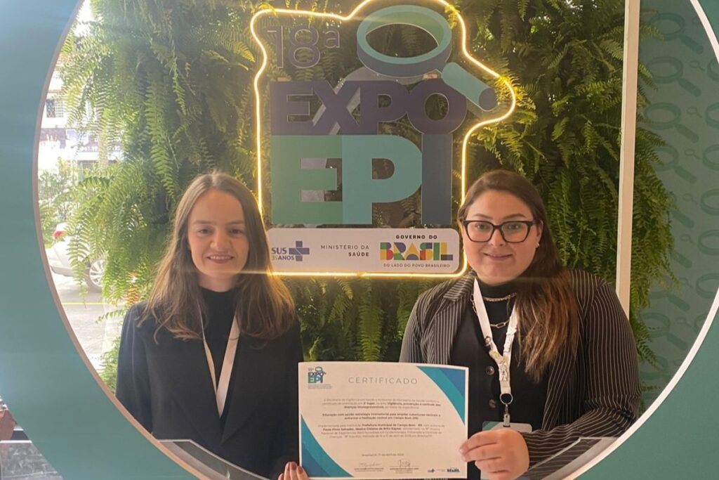 Campo Bom foi o único município do RS na Expoepi, reforçando ações de imunização reconhecidas nacionalmente. Foto: Divulgação/Reprodução Prefeitura de Campo Bom