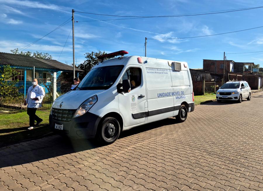 Caravana de Vacinação chega ao bairro Santos Dumont neste sábado em São Leopoldo A Caravana de Vacinação passará por ruas do bairro Santos Dumont levando imunizantes para moradores de todas as idades. Foto: Romeu Finato