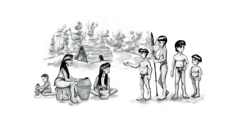 Cultura indígena inspira novo livro de fantasia da escritora Simone Saueressig Cultura indígena inspira a aventura de Nãfy e Jandira em uma história ambientada há cerca de mil anos no Vale do Sinos. Foto: Ilustração de Maurício Hilgert