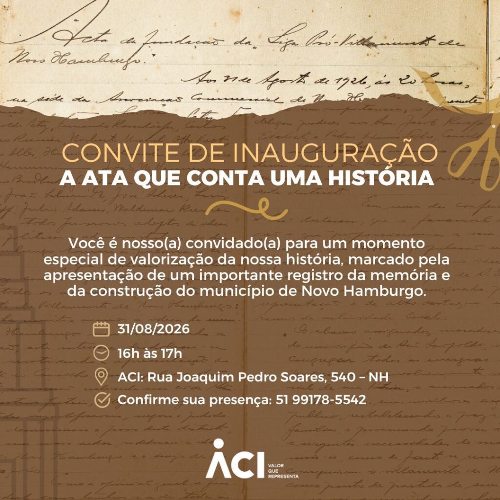 Ata escrita há 100 anos marca início da contagem regressiva para centenário de Novo Hamburgo 1 Ata original ligada à emancipação de Novo Hamburgo