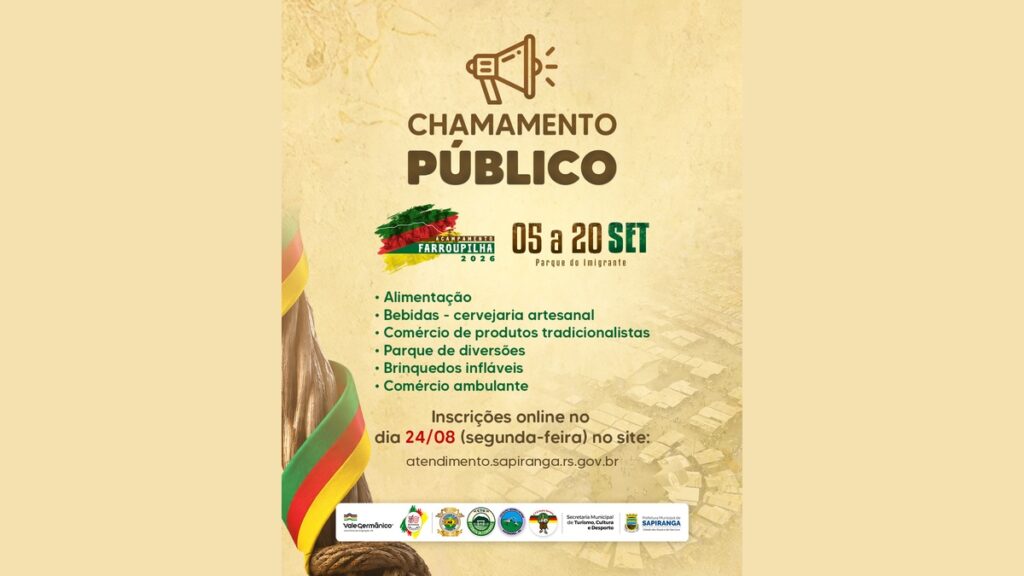 Chama Crioula chega a Sapiranga e abre caminho para os festejos farroupilhas 2 Chamamento do Acampamento Farroupilha após a chegada da Chama Crioula em Sapiranga