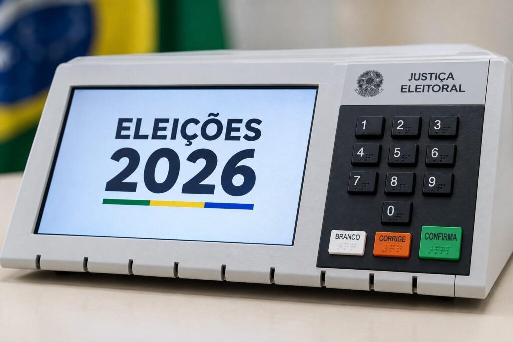 Mais de 158 milhões de brasileiros voltam às urnas neste domingo para o segundo turno Urna eletrônica com a inscrição Eleições 2026 na tela, em imagem que ilustra o segundo turno