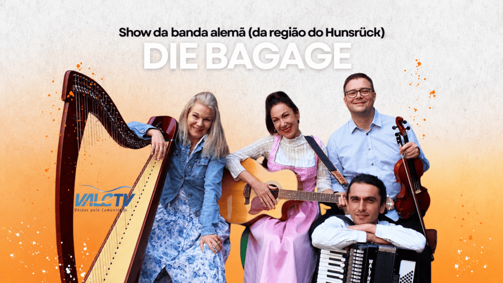 Banda alemã Die Bagage se apresenta em Dois Irmãos nesta quinta-feira Cartaz de divulgação da apresentação da banda Die Bagage em Dois Irmãos