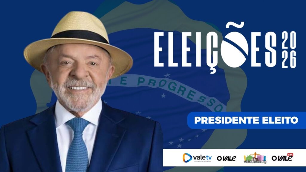 Lula é reeleito presidente do Brasil e conquista quarto mandato histórico Arte da Vale TV anuncia Lula eleito para o quarto mandato presidencial